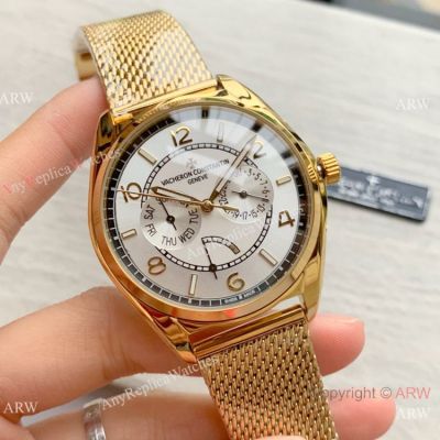 Copy Vacheron Constantin Grand Complications Watch Yellow Gold Silver Dial